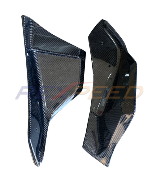 Supra GR 2020+ V3 Carbon Fiber/Forged Carbon Fiber Rear Bumper Side Spats-Gloss/Matte