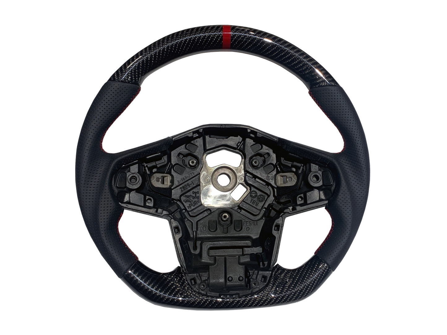 Supra GR 2020+ Carbon Fiber/Forged Carbon Leather BLACK Steering Wheel-Gloss/Matte