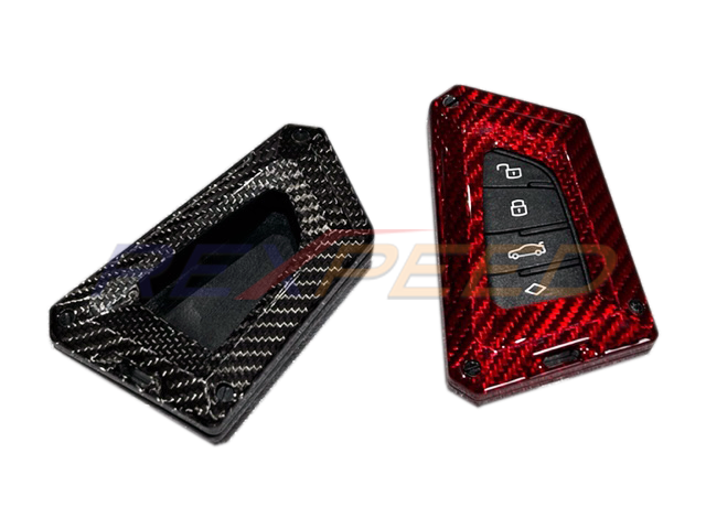 Supra GR 2020+ V2 Carbon Fiber Key Fob Cover_Dark Grey/Red