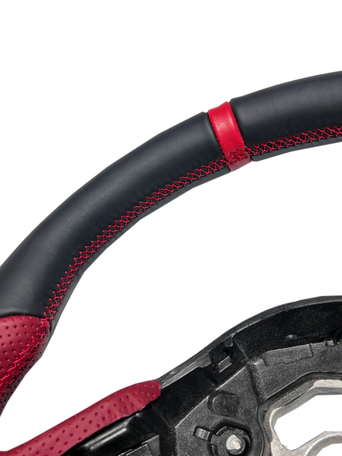 Supra GR 2020+ Black+Red Leather Steering Wheel